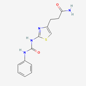molecular formula C13H14N4O2S B6556878 3-{2-[(phenylcarbamoyl)amino]-1,3-thiazol-4-yl}propanamide CAS No. 1040648-76-7