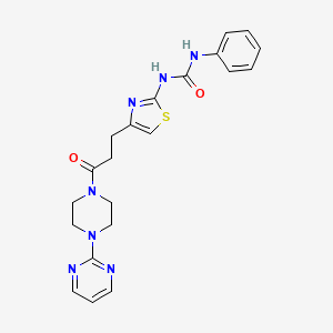 3-(4-{3-oxo-3-[4-(pyrimidin-2-yl)piperazin-1-yl]propyl}-1,3-thiazol-2-yl)-1-phenylurea