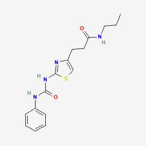 3-{2-[(phenylcarbamoyl)amino]-1,3-thiazol-4-yl}-N-propylpropanamide