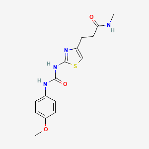 3-(2-{[(4-methoxyphenyl)carbamoyl]amino}-1,3-thiazol-4-yl)-N-methylpropanamide