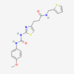 3-(2-{[(4-methoxyphenyl)carbamoyl]amino}-1,3-thiazol-4-yl)-N-[(thiophen-2-yl)methyl]propanamide