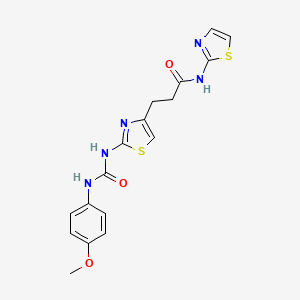 3-(2-{[(4-methoxyphenyl)carbamoyl]amino}-1,3-thiazol-4-yl)-N-(1,3-thiazol-2-yl)propanamide