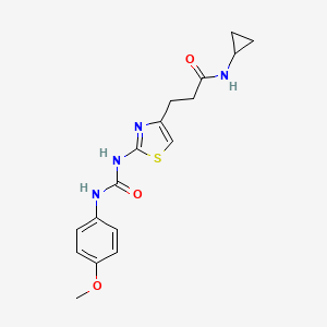 N-cyclopropyl-3-(2-{[(4-methoxyphenyl)carbamoyl]amino}-1,3-thiazol-4-yl)propanamide