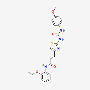 N-(2-ethoxyphenyl)-3-(2-{[(4-methoxyphenyl)carbamoyl]amino}-1,3-thiazol-4-yl)propanamide