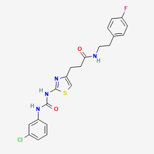 3-(2-{[(3-chlorophenyl)carbamoyl]amino}-1,3-thiazol-4-yl)-N-[2-(4-fluorophenyl)ethyl]propanamide