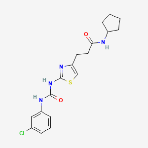 3-(2-{[(3-chlorophenyl)carbamoyl]amino}-1,3-thiazol-4-yl)-N-cyclopentylpropanamide