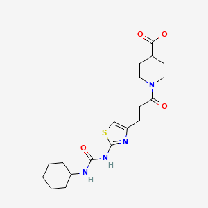 methyl 1-(3-{2-[(cyclohexylcarbamoyl)amino]-1,3-thiazol-4-yl}propanoyl)piperidine-4-carboxylate