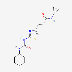 3-{2-[(cyclohexylcarbamoyl)amino]-1,3-thiazol-4-yl}-N-cyclopropylpropanamide