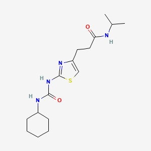 3-{2-[(cyclohexylcarbamoyl)amino]-1,3-thiazol-4-yl}-N-(propan-2-yl)propanamide