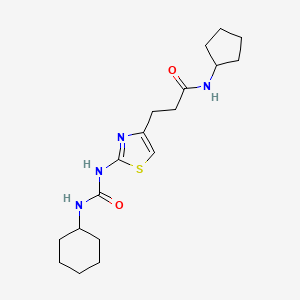 3-{2-[(cyclohexylcarbamoyl)amino]-1,3-thiazol-4-yl}-N-cyclopentylpropanamide