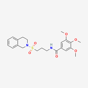 3,4,5-trimethoxy-N-[3-(1,2,3,4-tetrahydroisoquinoline-2-sulfonyl)propyl]benzamide