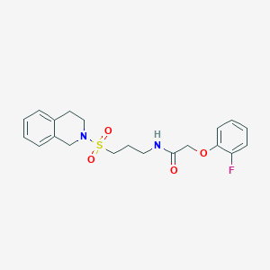 2-(2-fluorophenoxy)-N-[3-(1,2,3,4-tetrahydroisoquinoline-2-sulfonyl)propyl]acetamide