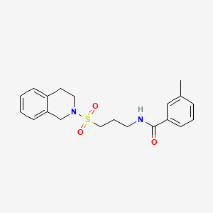 3-methyl-N-[3-(1,2,3,4-tetrahydroisoquinoline-2-sulfonyl)propyl]benzamide