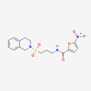 molecular formula C17H19N3O6S B6557256 5-nitro-N-[3-(1,2,3,4-tetrahydroisoquinoline-2-sulfonyl)propyl]furan-2-carboxamide CAS No. 1040671-20-2