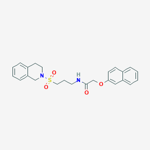 2-(naphthalen-2-yloxy)-N-[3-(1,2,3,4-tetrahydroisoquinoline-2-sulfonyl)propyl]acetamide