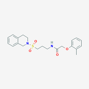 2-(2-methylphenoxy)-N-[3-(1,2,3,4-tetrahydroisoquinoline-2-sulfonyl)propyl]acetamide