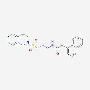 2-(naphthalen-1-yl)-N-[3-(1,2,3,4-tetrahydroisoquinoline-2-sulfonyl)propyl]acetamide