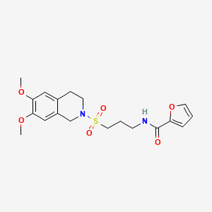 N-{3-[(6,7-dimethoxy-1,2,3,4-tetrahydroisoquinolin-2-yl)sulfonyl]propyl}furan-2-carboxamide