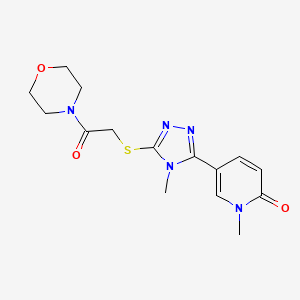 1-methyl-5-(4-methyl-5-{[2-(morpholin-4-yl)-2-oxoethyl]sulfanyl}-4H-1,2,4-triazol-3-yl)-1,2-dihydropyridin-2-one