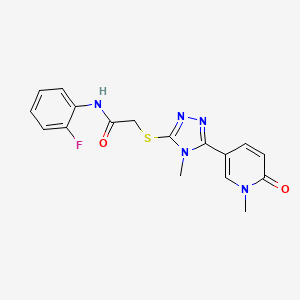 N-(2-fluorophenyl)-2-{[4-methyl-5-(1-methyl-6-oxo-1,6-dihydropyridin-3-yl)-4H-1,2,4-triazol-3-yl]sulfanyl}acetamide