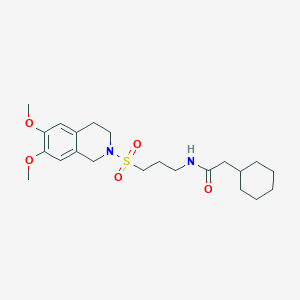 2-cyclohexyl-N-{3-[(6,7-dimethoxy-1,2,3,4-tetrahydroisoquinolin-2-yl)sulfonyl]propyl}acetamide