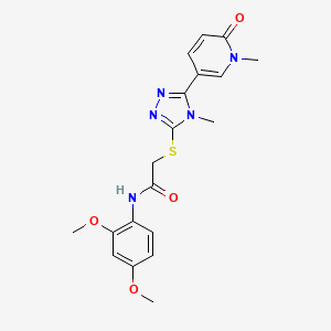 N-(2,4-dimethoxyphenyl)-2-{[4-methyl-5-(1-methyl-6-oxo-1,6-dihydropyridin-3-yl)-4H-1,2,4-triazol-3-yl]sulfanyl}acetamide