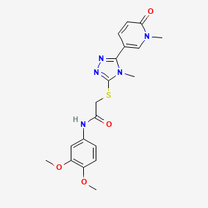 N-(3,4-dimethoxyphenyl)-2-{[4-methyl-5-(1-methyl-6-oxo-1,6-dihydropyridin-3-yl)-4H-1,2,4-triazol-3-yl]sulfanyl}acetamide