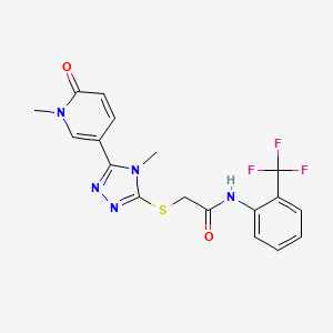 2-{[4-methyl-5-(1-methyl-6-oxo-1,6-dihydropyridin-3-yl)-4H-1,2,4-triazol-3-yl]sulfanyl}-N-[2-(trifluoromethyl)phenyl]acetamide