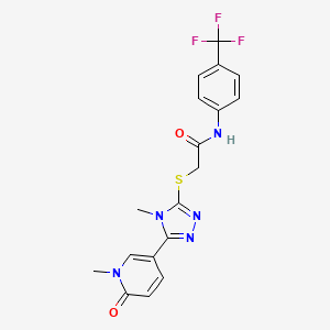 2-{[4-methyl-5-(1-methyl-6-oxo-1,6-dihydropyridin-3-yl)-4H-1,2,4-triazol-3-yl]sulfanyl}-N-[4-(trifluoromethyl)phenyl]acetamide