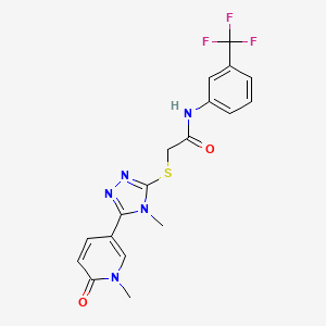 2-{[4-methyl-5-(1-methyl-6-oxo-1,6-dihydropyridin-3-yl)-4H-1,2,4-triazol-3-yl]sulfanyl}-N-[3-(trifluoromethyl)phenyl]acetamide