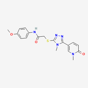 N-(4-methoxyphenyl)-2-{[4-methyl-5-(1-methyl-6-oxo-1,6-dihydropyridin-3-yl)-4H-1,2,4-triazol-3-yl]sulfanyl}acetamide