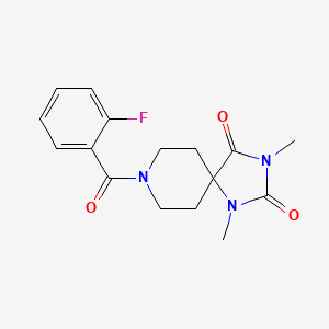 8-(2-fluorobenzoyl)-1,3-dimethyl-1,3,8-triazaspiro[4.5]decane-2,4-dione