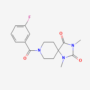 8-(3-fluorobenzoyl)-1,3-dimethyl-1,3,8-triazaspiro[4.5]decane-2,4-dione