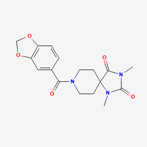 8-(2H-1,3-benzodioxole-5-carbonyl)-1,3-dimethyl-1,3,8-triazaspiro[4.5]decane-2,4-dione