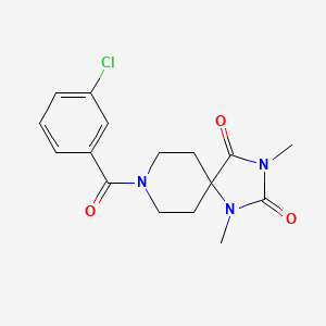 8-(3-chlorobenzoyl)-1,3-dimethyl-1,3,8-triazaspiro[4.5]decane-2,4-dione