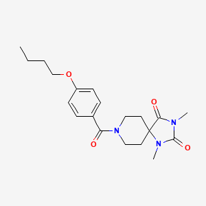 molecular formula C20H27N3O4 B6557460 8-(4-butoxybenzoyl)-1,3-dimethyl-1,3,8-triazaspiro[4.5]decane-2,4-dione CAS No. 1040672-61-4