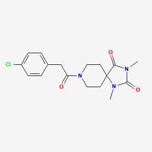 8-[2-(4-chlorophenyl)acetyl]-1,3-dimethyl-1,3,8-triazaspiro[4.5]decane-2,4-dione