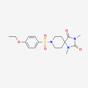 molecular formula C17H23N3O5S B6557512 8-(4-ethoxybenzenesulfonyl)-1,3-dimethyl-1,3,8-triazaspiro[4.5]decane-2,4-dione CAS No. 1040673-43-5