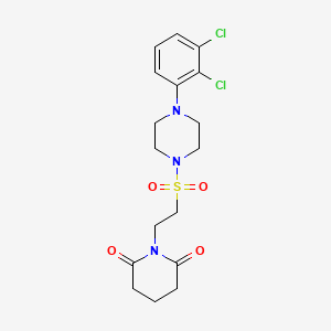 molecular formula C17H21Cl2N3O4S B6557582 1-(2-{[4-(2,3-dichlorophenyl)piperazin-1-yl]sulfonyl}ethyl)piperidine-2,6-dione CAS No. 1040675-35-1