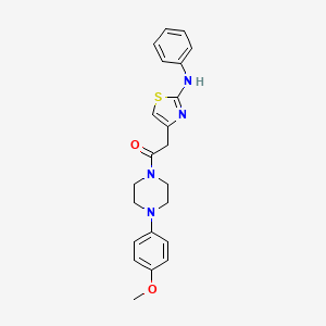 molecular formula C22H24N4O2S B6557600 1-[4-(4-methoxyphenyl)piperazin-1-yl]-2-[2-(phenylamino)-1,3-thiazol-4-yl]ethan-1-one CAS No. 1040675-83-9