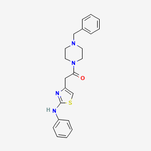 molecular formula C22H24N4OS B6557614 1-(4-benzylpiperazin-1-yl)-2-[2-(phenylamino)-1,3-thiazol-4-yl]ethan-1-one CAS No. 1040675-69-1