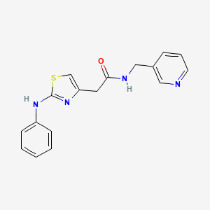 molecular formula C17H16N4OS B6557636 2-[2-(phenylamino)-1,3-thiazol-4-yl]-N-[(pyridin-3-yl)methyl]acetamide CAS No. 1040676-18-3