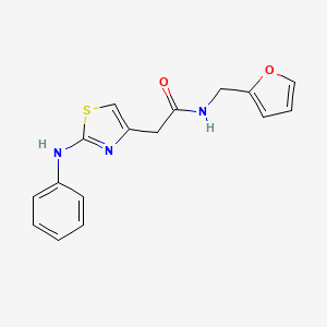 molecular formula C16H15N3O2S B6557641 N-[(furan-2-yl)methyl]-2-[2-(phenylamino)-1,3-thiazol-4-yl]acetamide CAS No. 1040676-32-1