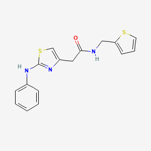 2-[2-(phenylamino)-1,3-thiazol-4-yl]-N-[(thiophen-2-yl)methyl]acetamide