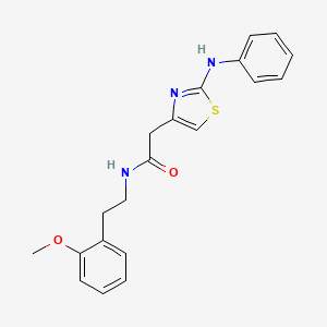 molecular formula C20H21N3O2S B6557652 N-[2-(2-methoxyphenyl)ethyl]-2-[2-(phenylamino)-1,3-thiazol-4-yl]acetamide CAS No. 1040676-51-4