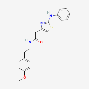 molecular formula C20H21N3O2S B6557659 N-[2-(4-methoxyphenyl)ethyl]-2-[2-(phenylamino)-1,3-thiazol-4-yl]acetamide CAS No. 1040676-57-0