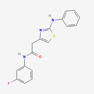 molecular formula C17H14FN3OS B6557665 N-(3-fluorophenyl)-2-[2-(phenylamino)-1,3-thiazol-4-yl]acetamide CAS No. 1040676-63-8