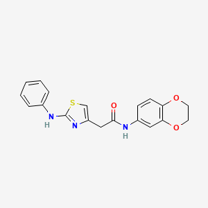 N-(2,3-dihydro-1,4-benzodioxin-6-yl)-2-[2-(phenylamino)-1,3-thiazol-4-yl]acetamide