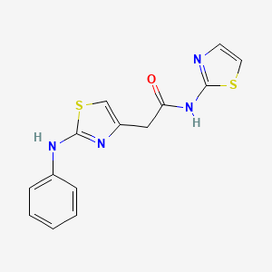 2-[2-(phenylamino)-1,3-thiazol-4-yl]-N-(1,3-thiazol-2-yl)acetamide