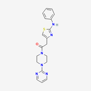 molecular formula C19H20N6OS B6557708 2-[2-(phenylamino)-1,3-thiazol-4-yl]-1-[4-(pyrimidin-2-yl)piperazin-1-yl]ethan-1-one CAS No. 1040677-34-6